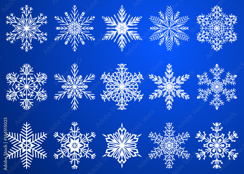 Set of Christmas snowflakes Set of Christmas snowflakes