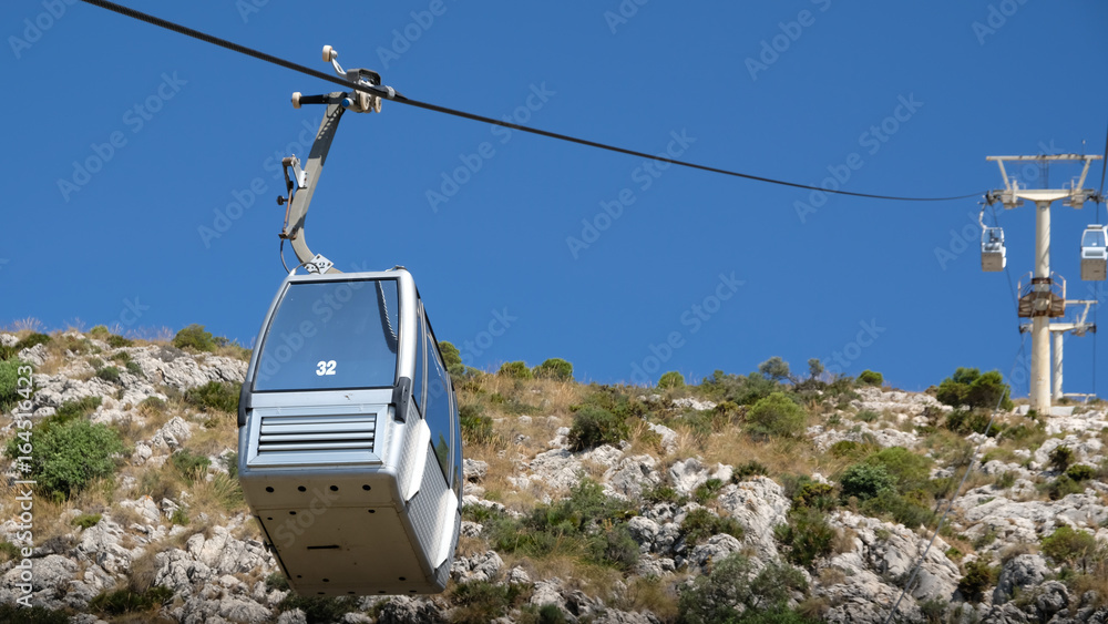 BENALMADENA, ANDALUCIA/SPAIN - JULY 7 : Cable Car to Mount Calamorro near Benalmadena Spain on July 7, 2017