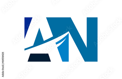 AN Negative Space Square Swoosh Letter Logo Free Download AN Negative Space Square Swoosh Letter Logo - GFXLoad