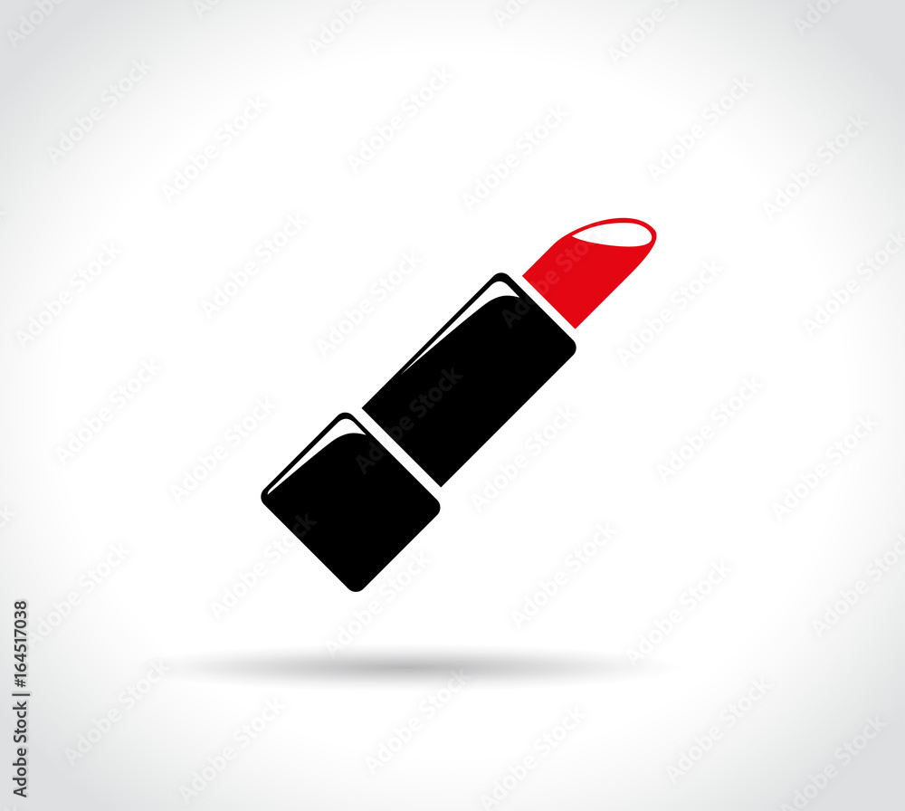 lipstick icon on white background lipstick icon on white background