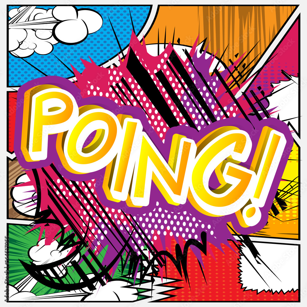 Poing! - Vector illustrated comic book style expression.