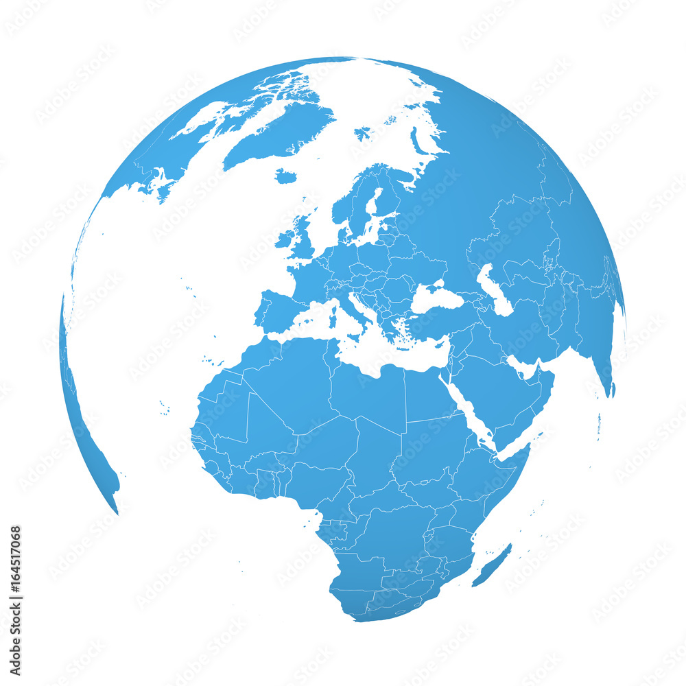 Naklejka premium World Globe, Europe