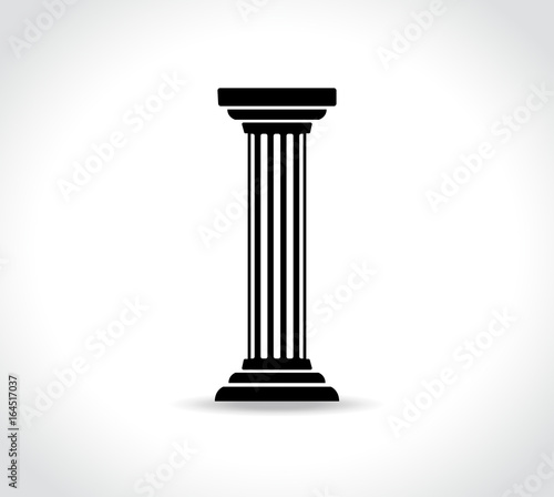 pillar on white background