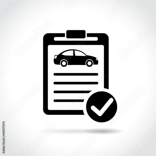 car inspection icon on white background