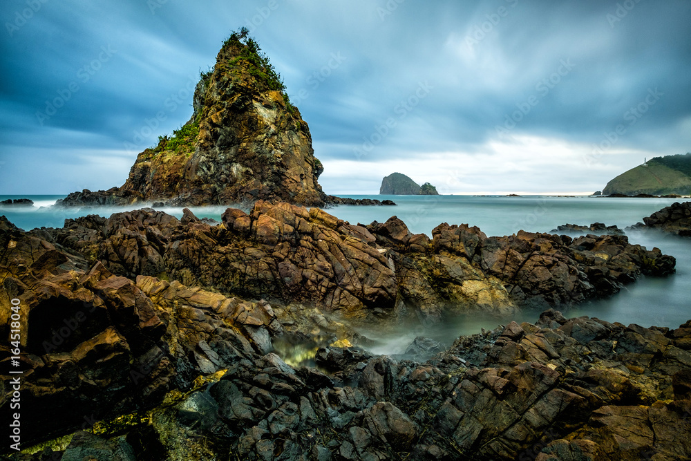Rock formation in Diguisit beach at Baler - Philippines