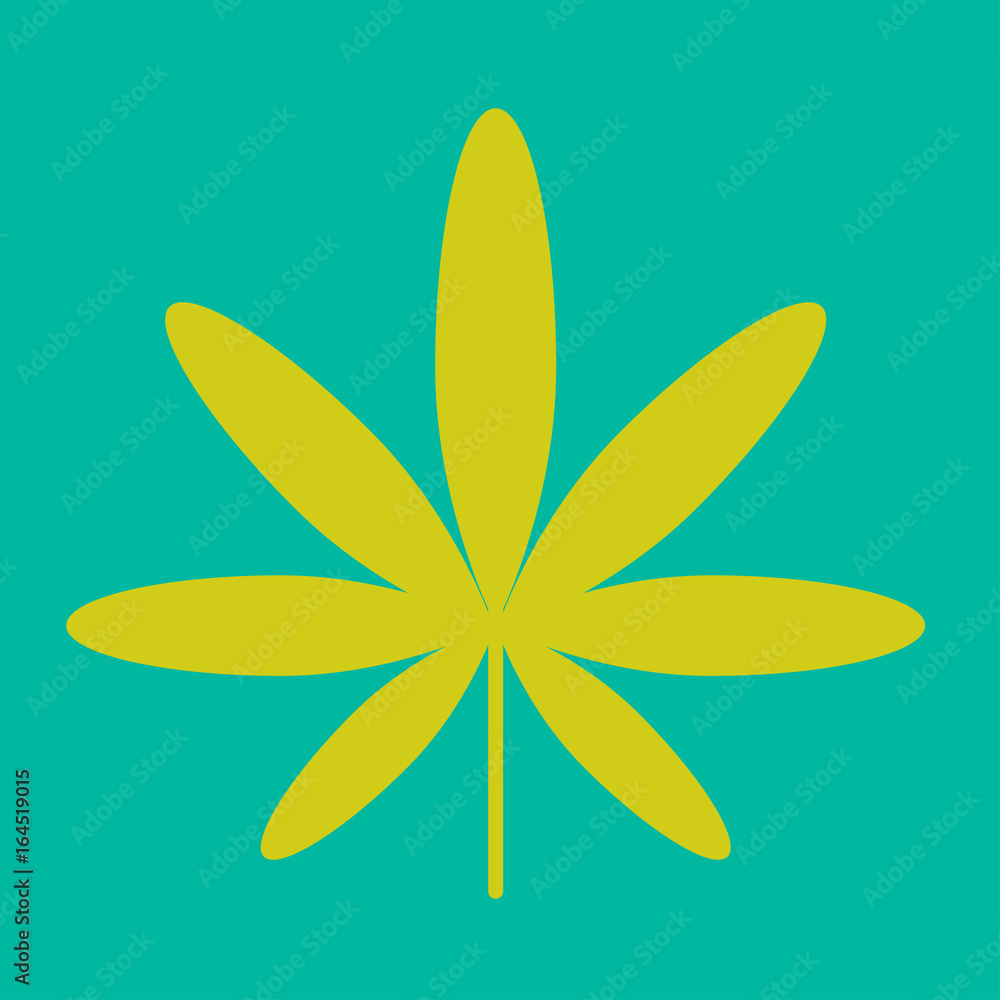 Cannabis green leaf hippie sign isolated on white Cannabis green leaf hippie sign isolated on white