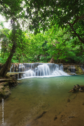 Huay Mae Kamin waterfall in Khuean Srinagarindra National Park  Kanchanaburi  Thailand