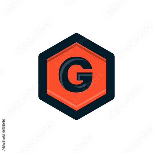 Free Download vintage g letter in polygon logo design - GFXLoad
