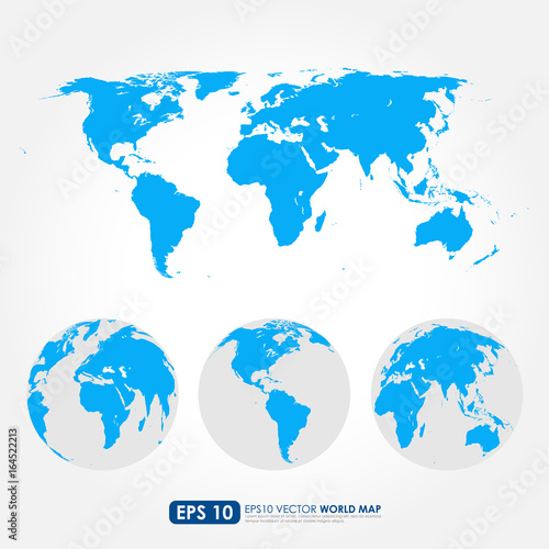 Blue world map collection