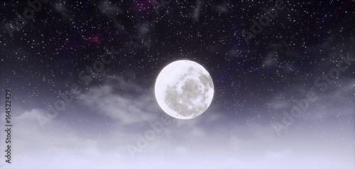Full Moon In a Cloudy Sky 