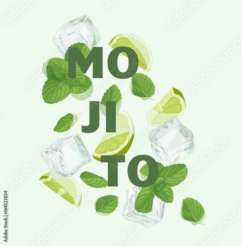 Mojito cocktail letter