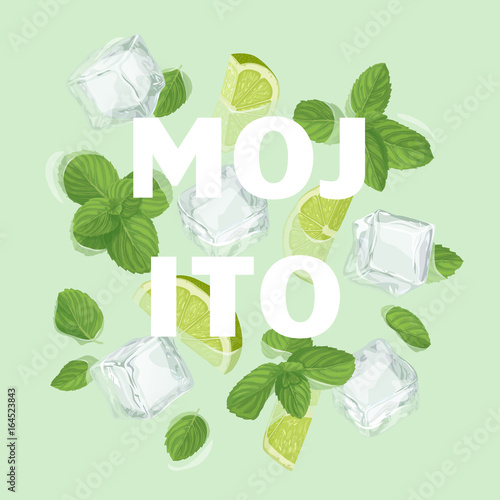 Mojito cocktail letter