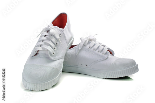 white sneakers isolated on white background