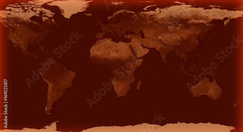World map with Brown glow color : Elements of this image furnished by NASA