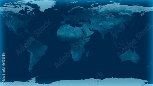 Fototapeta Naklejka Na Ścianę i Meble -  World map with Blue glow color : Elements of this image furnished by NASA