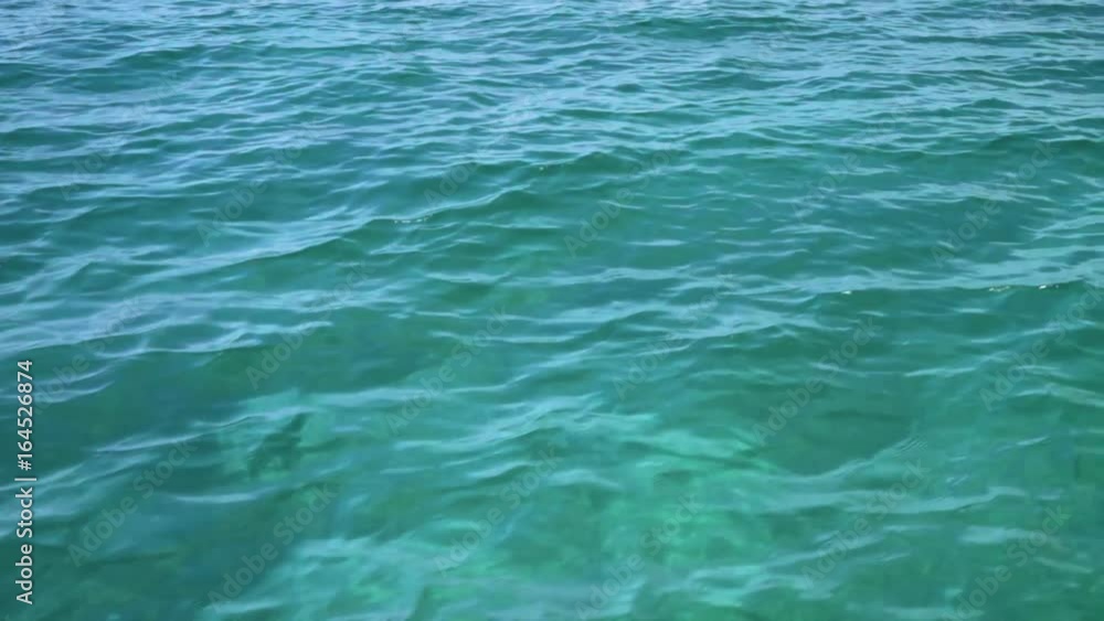 Blue water flowing pattern, filmed from boat Blue water flowing pattern, filmed from boat