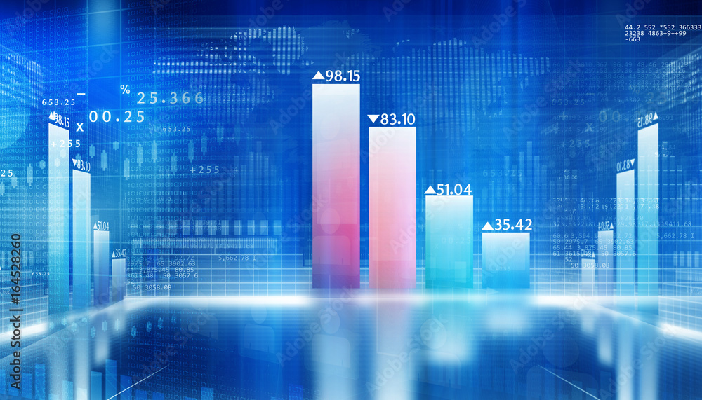 3d Business growth chart. Global financial charts on abstract business background 3d Business growth chart. Global financial charts on abstract business background