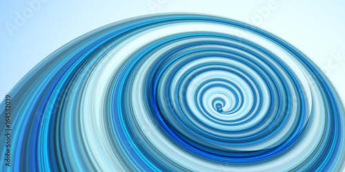 Vector background. Abstract blue swirl, isolated on white.