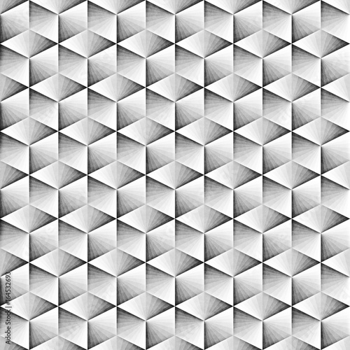 Seamless Monochrome Pattern. Grungy Geometric Shapes Tiling.