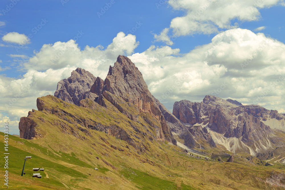 Seceda mountain in the Dolomites Italy, 