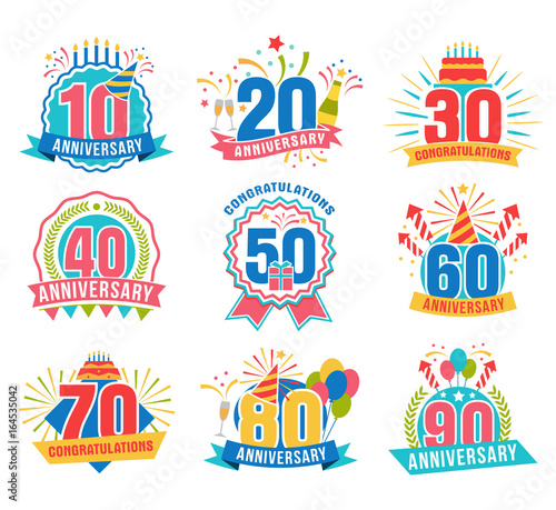 Anniversary numbers set