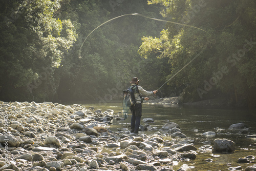 fly fishing trout new zealand river lake scene stunning scenery