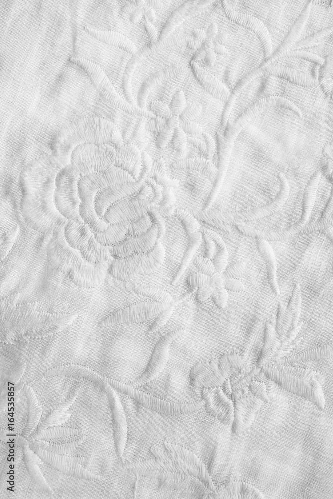 Obraz premium White embroidered cloth