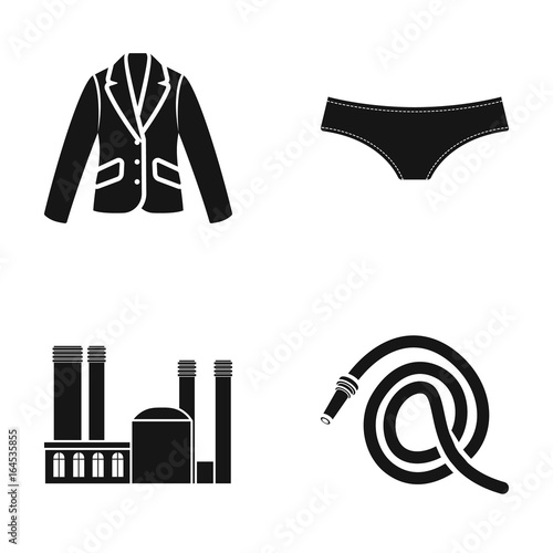 Podolsk, smelting and other web icon in black style. factory, hose icons in set collection.