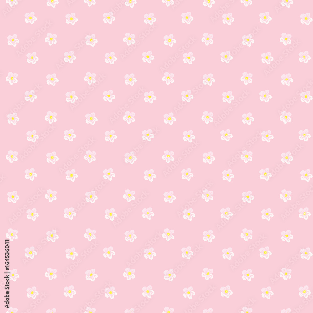 Seamless floral pattern. Background in small pink flowers on a pink background for textiles, fabric, cotton fabric, cover, wallpaper, stamp, gift wrap, postcard. Seamless floral pattern. Background in small pink flowers on a pink background for textiles, fabric, cotton fabric, cover, wallpaper, stamp, gift wrap, postcard.