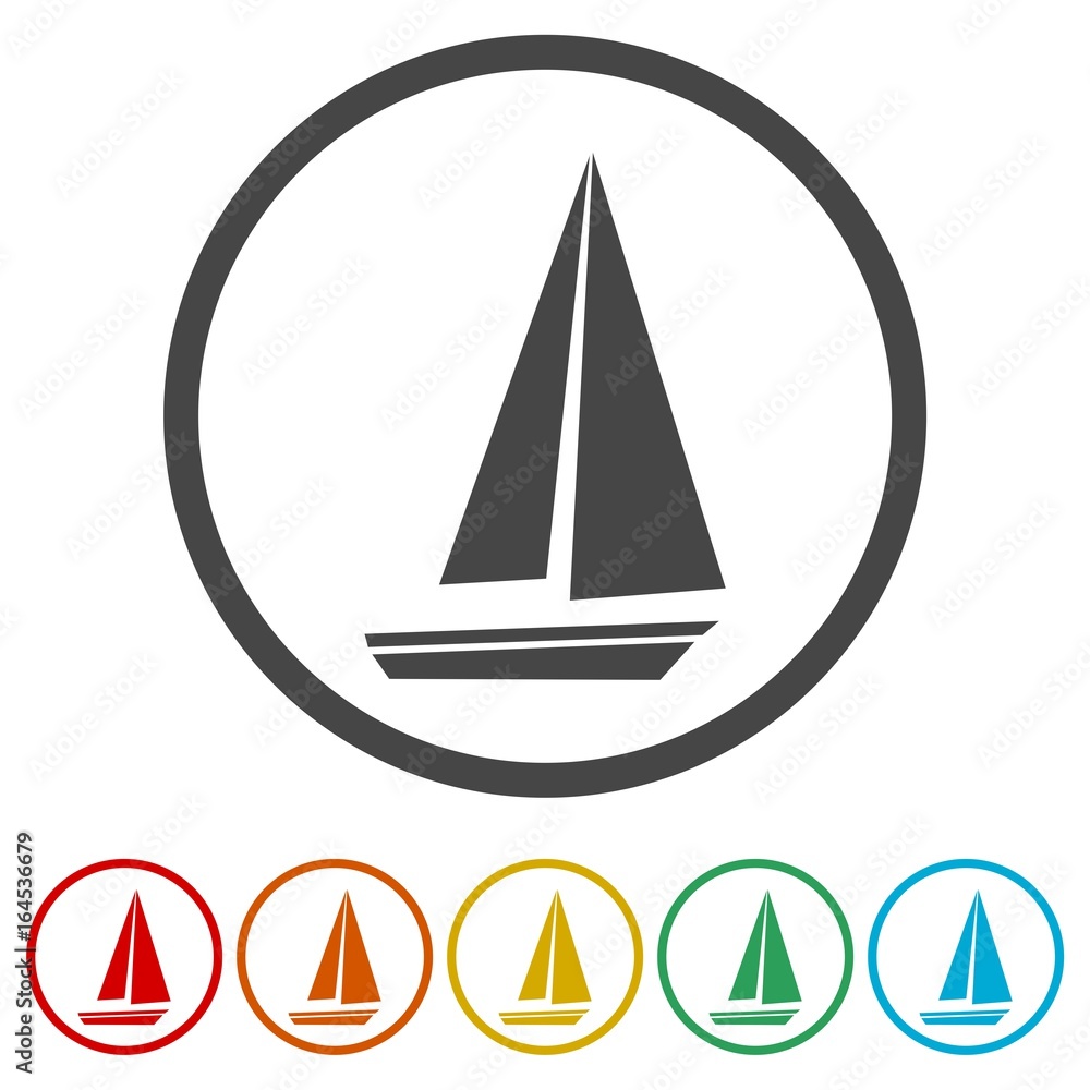 Boat Icons set Flat Graphic Design - Illustration Boat Icons set Flat Graphic Design - Illustration