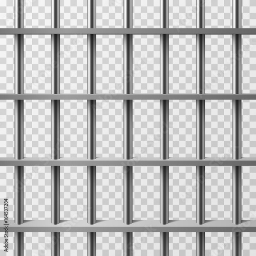 Jail cell bars isolated. Prison vector background