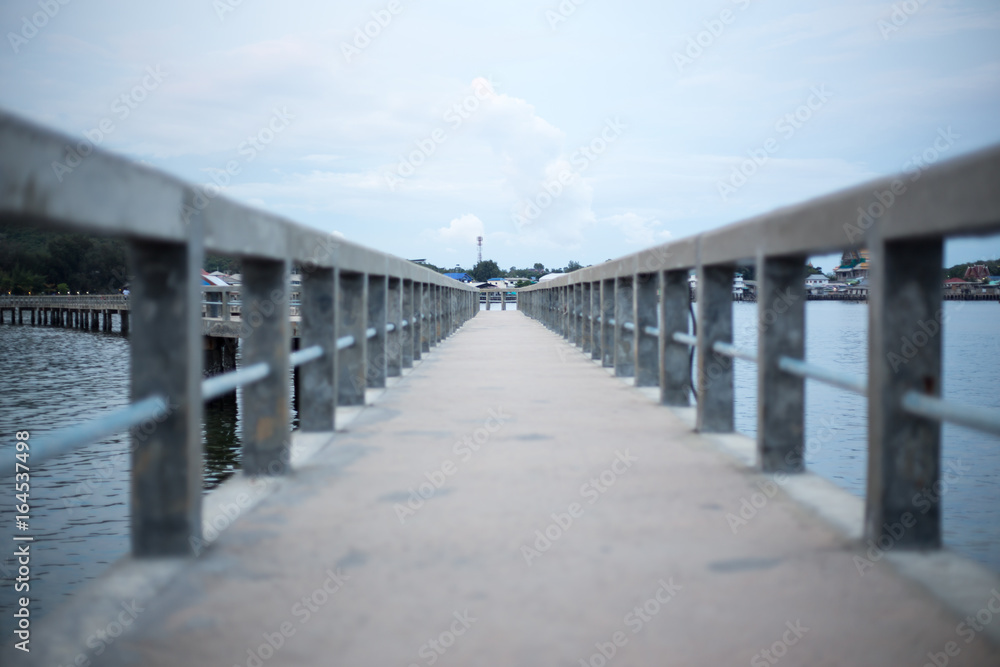 Cement bridge pier in Thailand