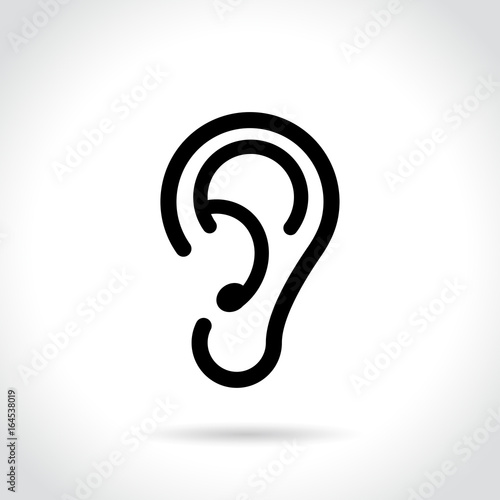 ear icon on white background