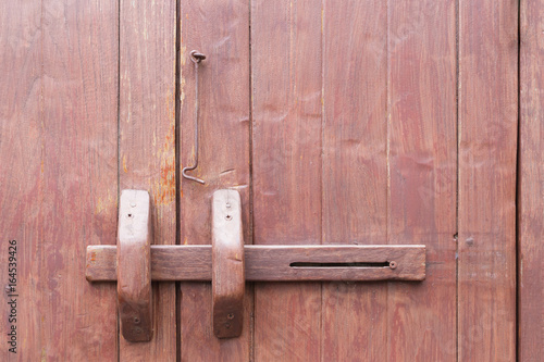 old wood door lock