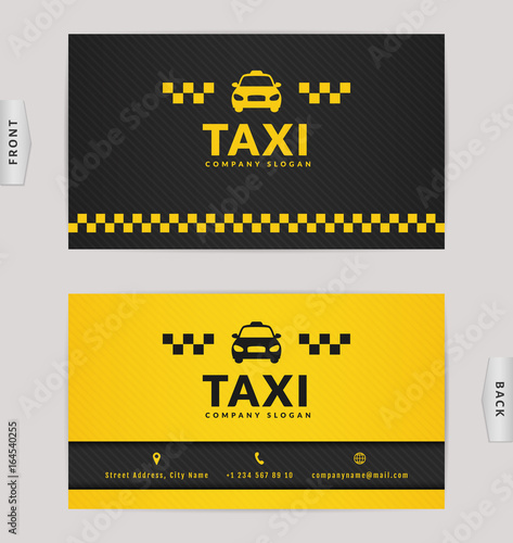 Business card for taxi company.