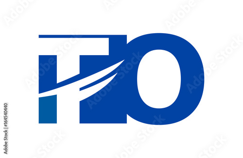 TO Negative Space Square Swoosh Letter Logo