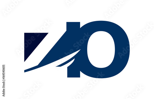 ZO Negative Space Square Swoosh Letter Logo