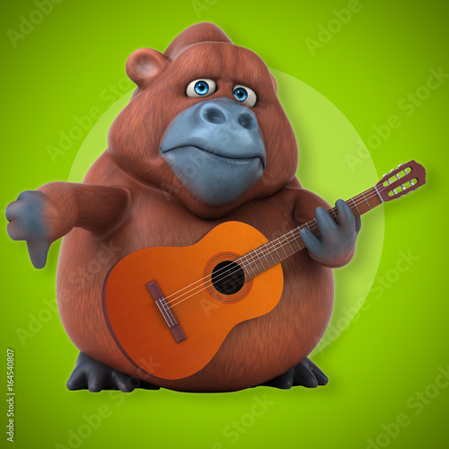 Fun orang outan - 3D Illustration