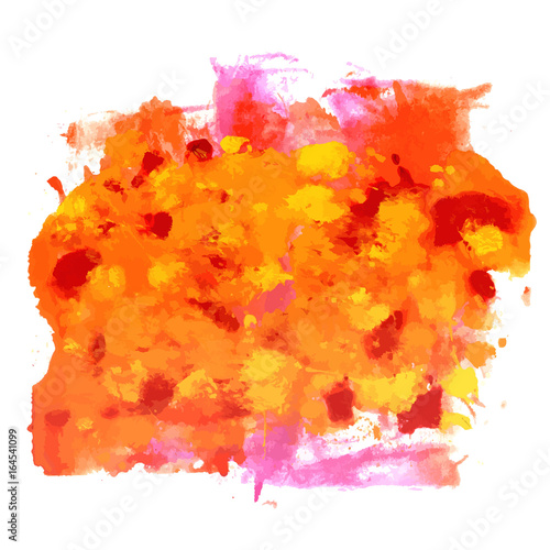 Vector background with red and yellow brush strokes