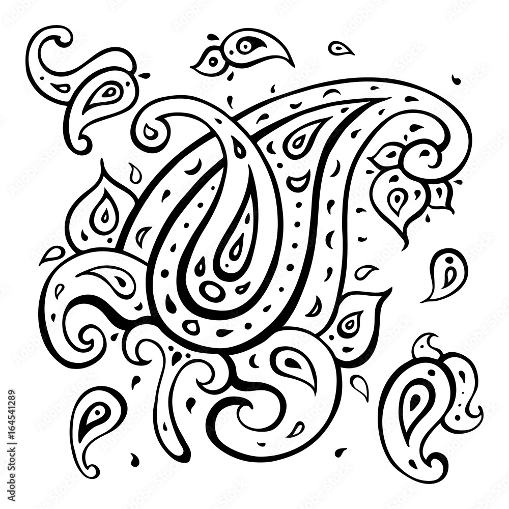 Paisley Ethnic ornament. Paisley Ethnic ornament.