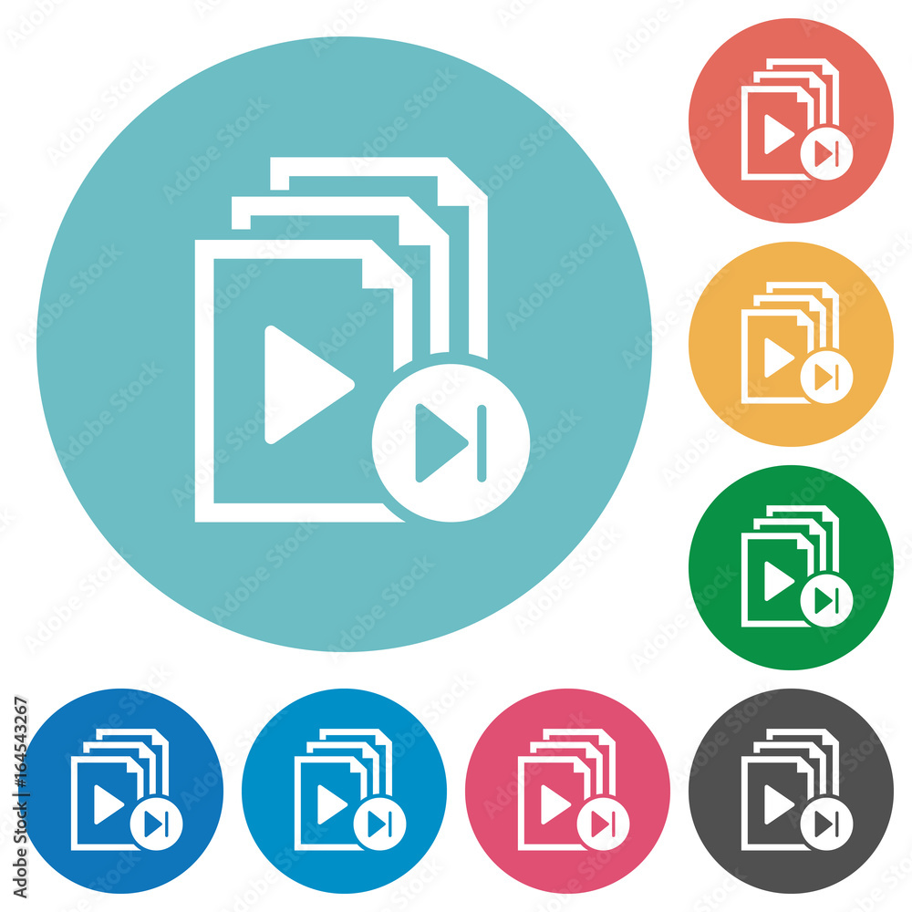 Jump to next playlist item flat round icons Jump to next playlist item flat round icons