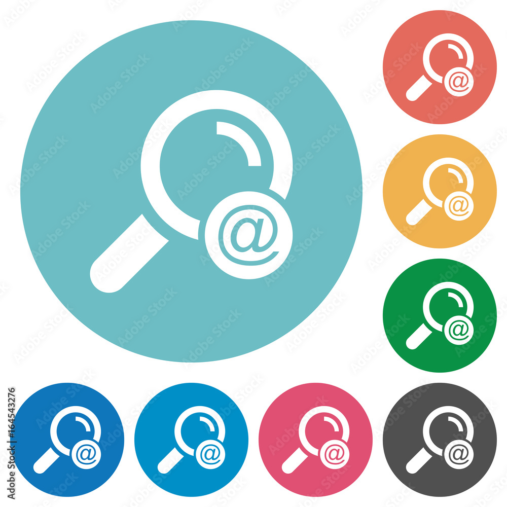 Search email address flat round icons Search email address flat round icons