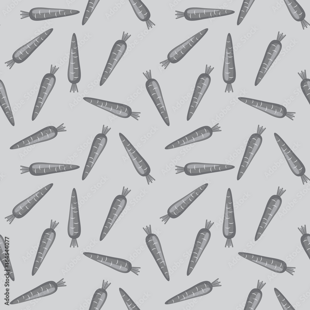 Seamless vegetable pattern. Background in small gray-white carrots on a gray background for textiles, fabric, cotton fabric, cover, wallpaper, stamp, gift wrap, postcard, scrapbooking. Seamless vegetable pattern. Background in small gray-white carrots on a gray background for textiles, fabric, cotton fabric, cover, wallpaper, stamp, gift wrap, postcard, scrapbooking.