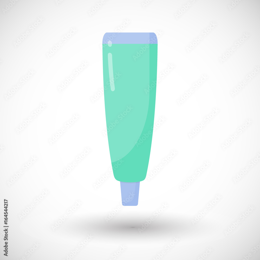 Toothpaste tube vector flat icon