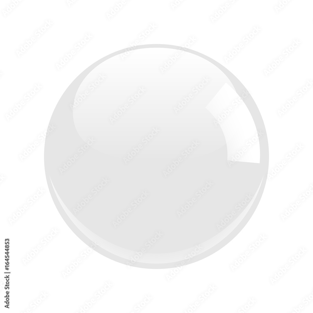 Shiny White Pool - Billiard Ball Illustration Isolated Shiny White Pool - Billiard Ball Illustration Isolated