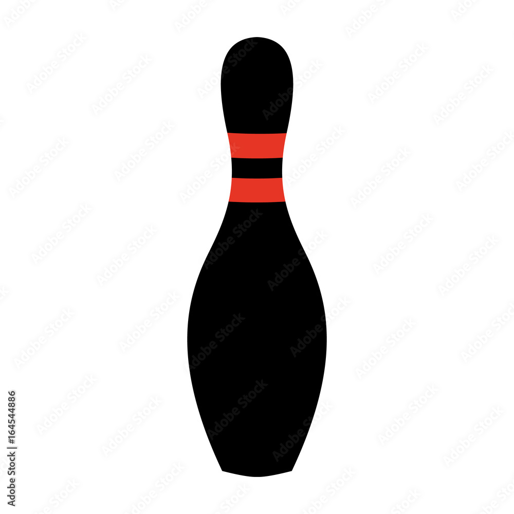 Standing Bowling Pin Illustration Isolated