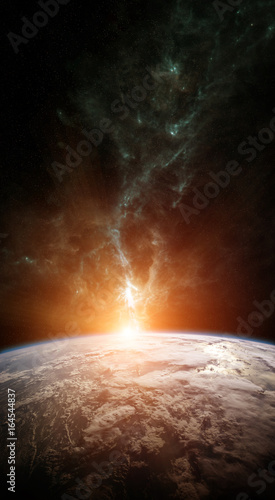 Fototapeta Naklejka Na Ścianę i Meble -  Planet Earth in space 3D rendering elements of this image furnished by NASA