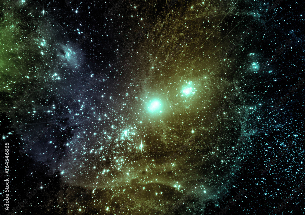 galaxy in a free space galaxy in a free space
