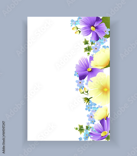 Isolated floral template