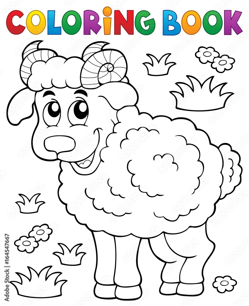 Obraz premium Coloring book happy ram